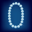 Vector Diamond alphabet. Lette O Vector Diamond alphabet. Lette O