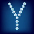 Vector Diamond alphabet. Lette Y Vector Diamond alphabet. Lette Y