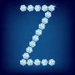 Vector Diamond alphabet. Lette Z Vector Diamond alphabet. Lette Z
