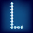 Vector Diamond alphabet. Letter L Vector Diamond alphabet. Letter L