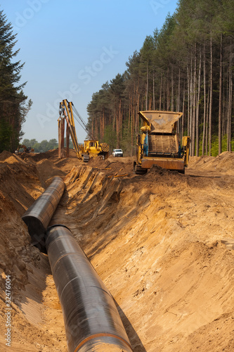 Foto: Baustelle: Trasse für Erdgas Baustelle: Trasse für Erdgas