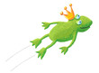 Frog prince jumping