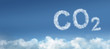 Blue Sky with CO2 Cloud concept for Air Pollution / Emission