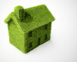Isolated green grass eco home Isolated green grass eco home