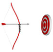Aiming at Your Target - Bow and Arrow Focus on Bulls-Eye Aiming at Your Target - Bow and Arrow Focus on Bulls-Eye