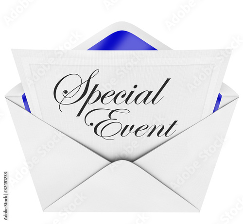 Illustration: Special Event - Invitation and Open Envelope Special Event - Invitation and Open Envelope