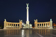 Budapest Hero square by night