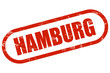 Grunge Stempel rot HAMBURG