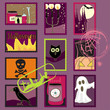 Illustration: halloween postage set halloween postage set