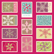 Illustration: snowflake postage stamps snowflake postage stamps