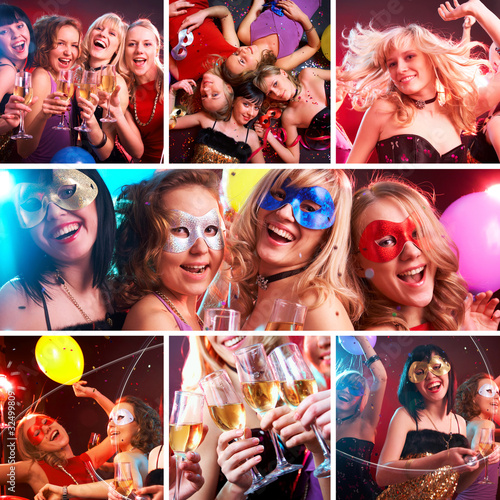 Foto: colorful collage of photos from the party colorful collage of photos from the party