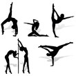 Sexy woman yoga poses.Vector