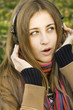 Young attractive woman with headphones