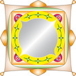 Ornate antique frame of baroque mirror.