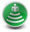 Green Glossy Icon "Amphitheater"