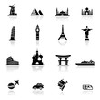 Icon set  landmarks and cultures