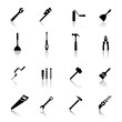 Icons set tools Icons set tools