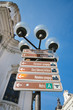 Information street sign, Old Town Square, Prague, Czech Republic