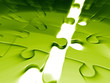 Joining puzzle business concept