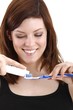 tooth cleaning (white background)