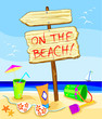On the beach!