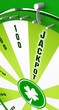 3D Glücksrad - Jackpot Konzept Grün 02