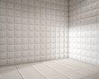 empty white padded room