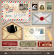 Vintage Postage Design Elements Vintage Postage Design Elements