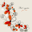 Cute red flowers background Cute red flowers background