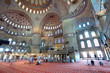 Inside the islamic Blue mosque in Istanbul, Turkey