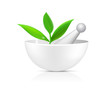 Mortar with herbs Mortar with herbs