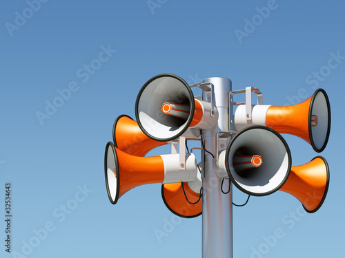 Illustration: Lautsprecher Mast Lautsprecher Mast