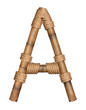 Photo: One letter of bamboo alphabet One letter of bamboo alphabet