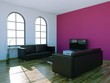 Interiordesign Wohnzimmer pink