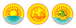 tropical buttons