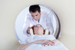 Patient going through MRI test