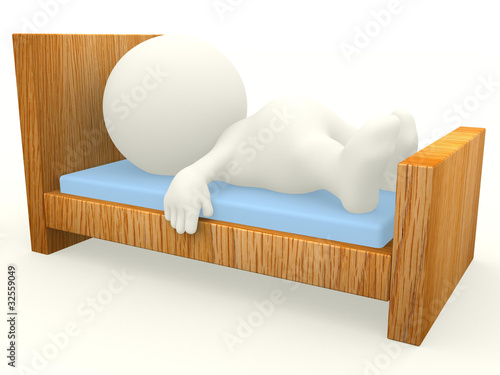 Illustration: 3D guy sleeping 3D guy sleeping