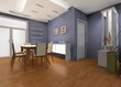 a modern kitchen and living room a modern kitchen and living room