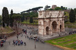 Kind on Konstantin Triumphal arch in Rome, Italy.