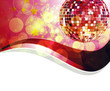 Illustration: Rote Discokugel Rote Discokugel