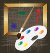 brush and palette brush and palette