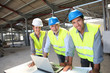 Portrait of construction team on site Portrait of construction team on site