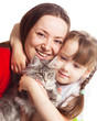 family with a cat