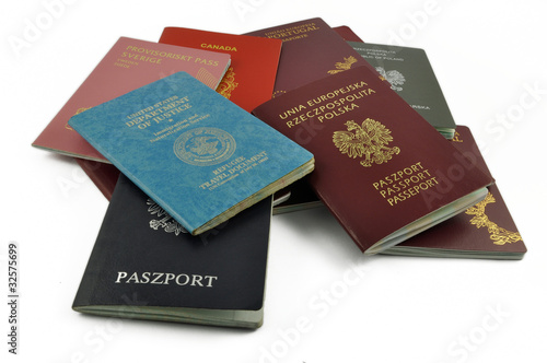 Photo: other travel documents isolated other travel documents isolated