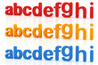 3d colorful letter, on white background 3d colorful letter, on white background