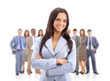 business woman and her team