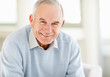 Closeup of a happy senior man smiling