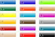 glossy rectangular varicolored buttons set