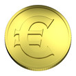 Gold Coin Money, with Euro symbol Gold Coin Money, with Euro symbol