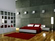 Schlafzimmer weiss rot mit Beleuchtung Schlafzimmer weiss rot mit Beleuchtung